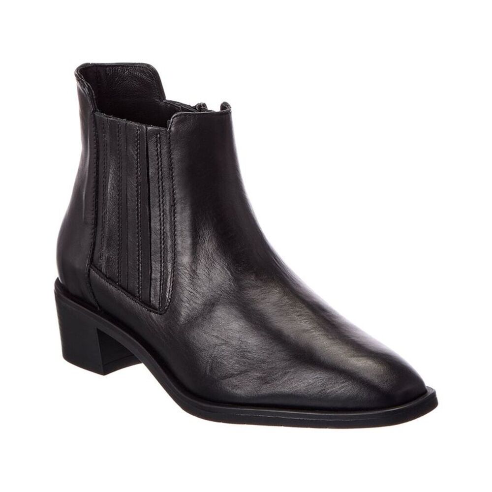Aquatalia Carmie Weatherproof Leather Bootie, Black